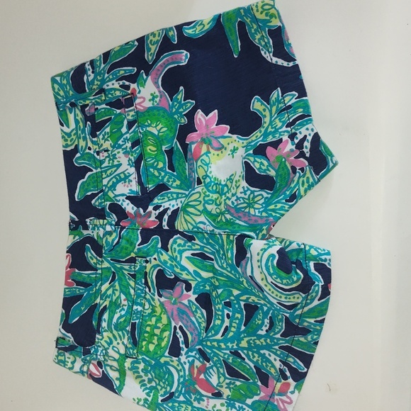 Lilly Pulitzer The Callahan Shorts Women’s 0 Tropical Print - Picture 2 of 12